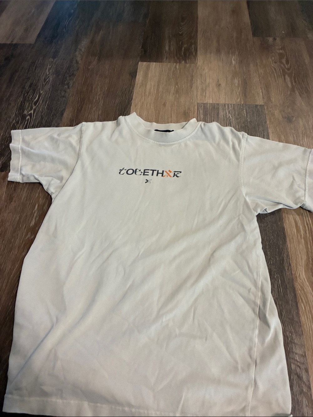 TOGETHER X Logo Crew Neck T-Shirt - White